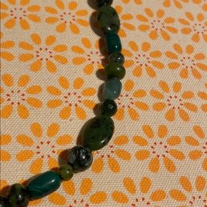 Green stone necklace